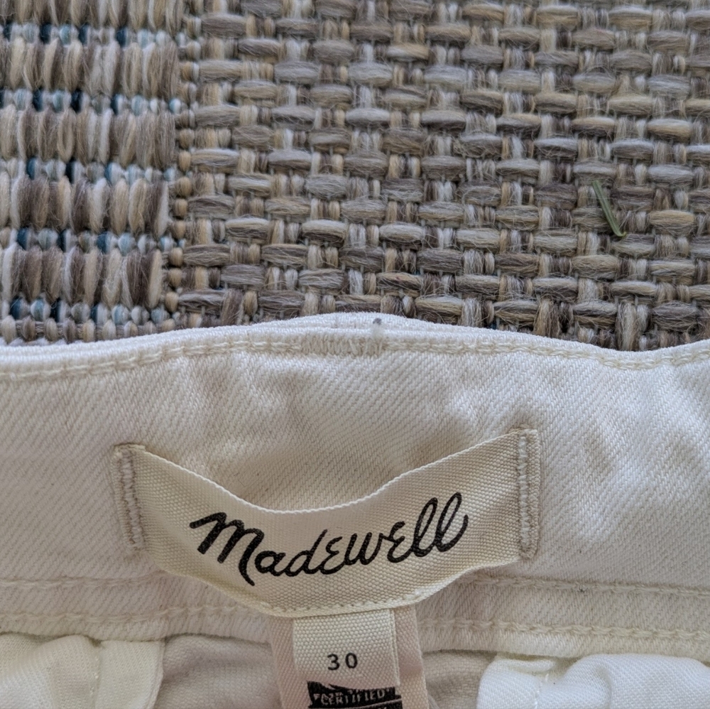 Madewell Tapered Denim Trousers In Ivory - Picture 6 of 12